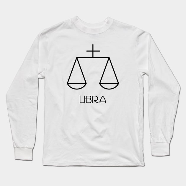 Libra Doodle Line Art Long Sleeve T-Shirt by inotyler